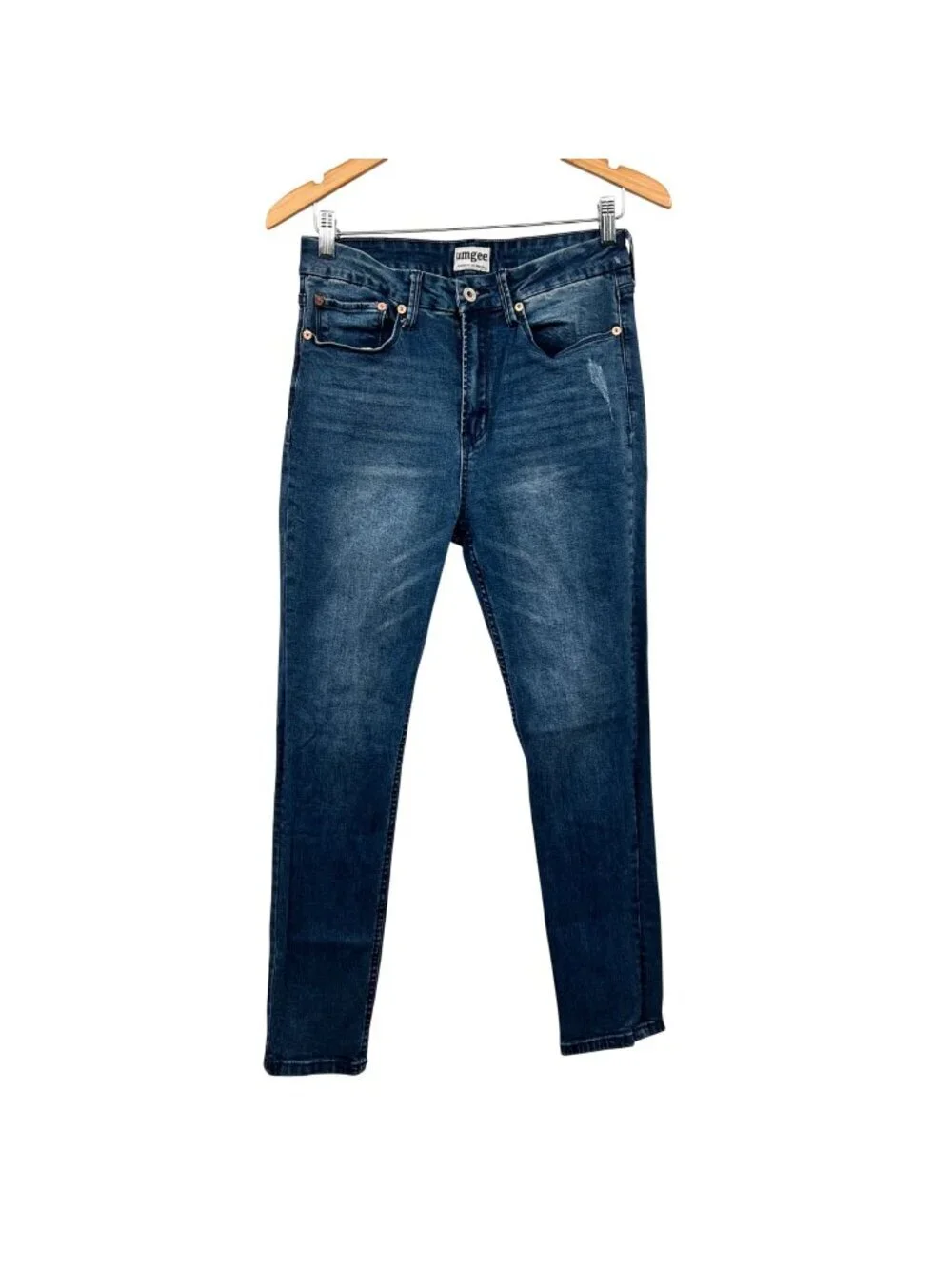 Umgee Womens Skinny Jeans High Rise Distressed Size 32 Waist